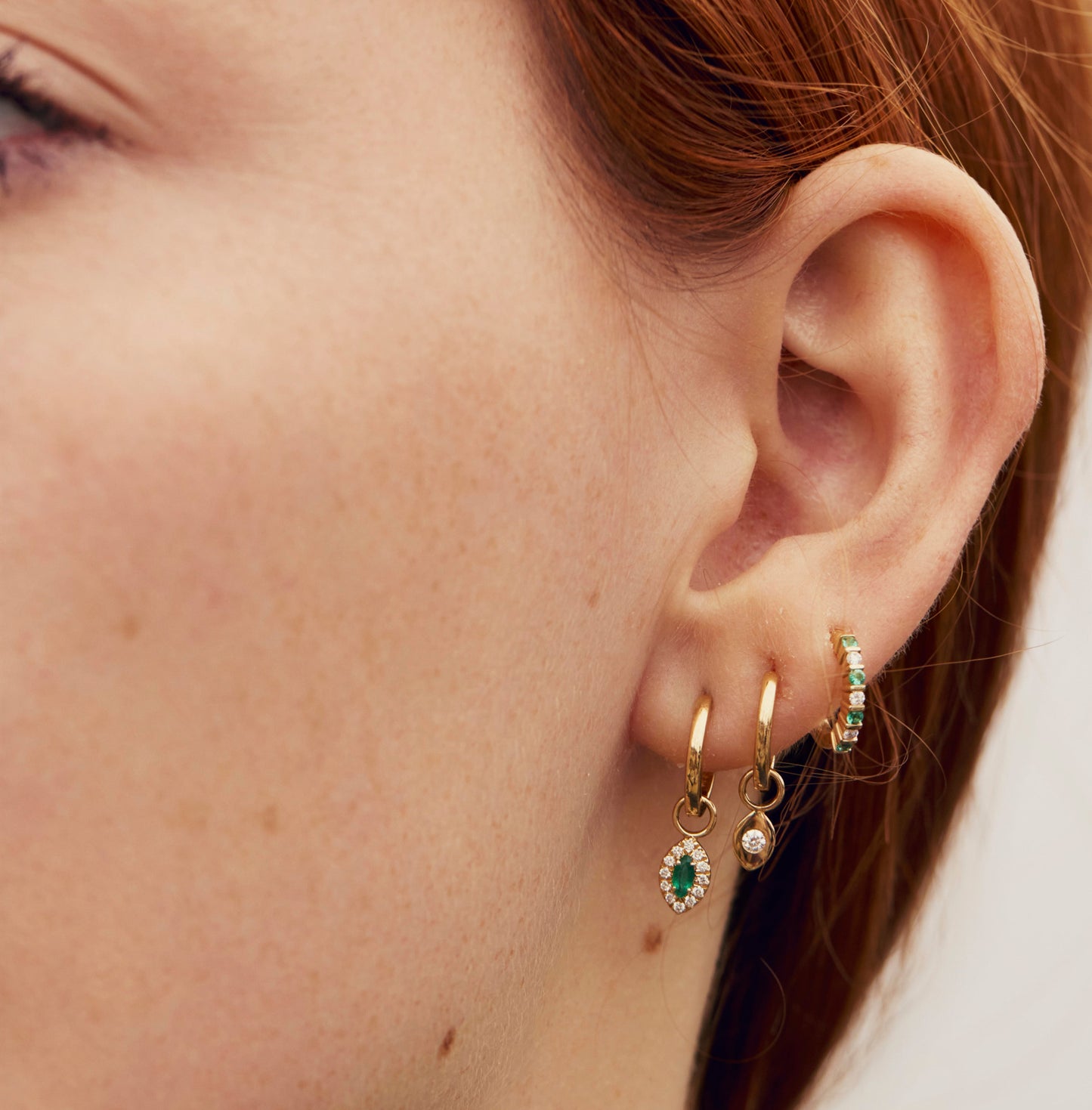 Emerald Marquise Earring Charm