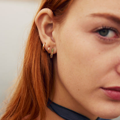 Minty Sapphire U-Shaped Earrings