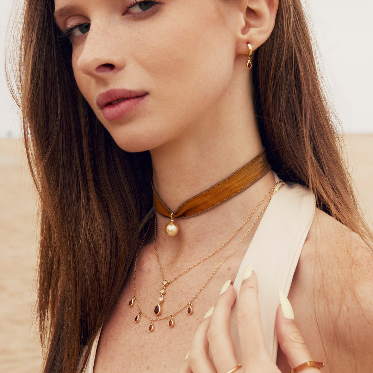Madeira Citrine Pears Necklace