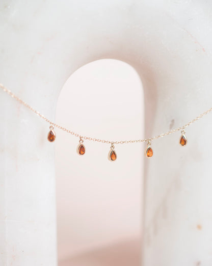 Madeira Citrine Pears Necklace